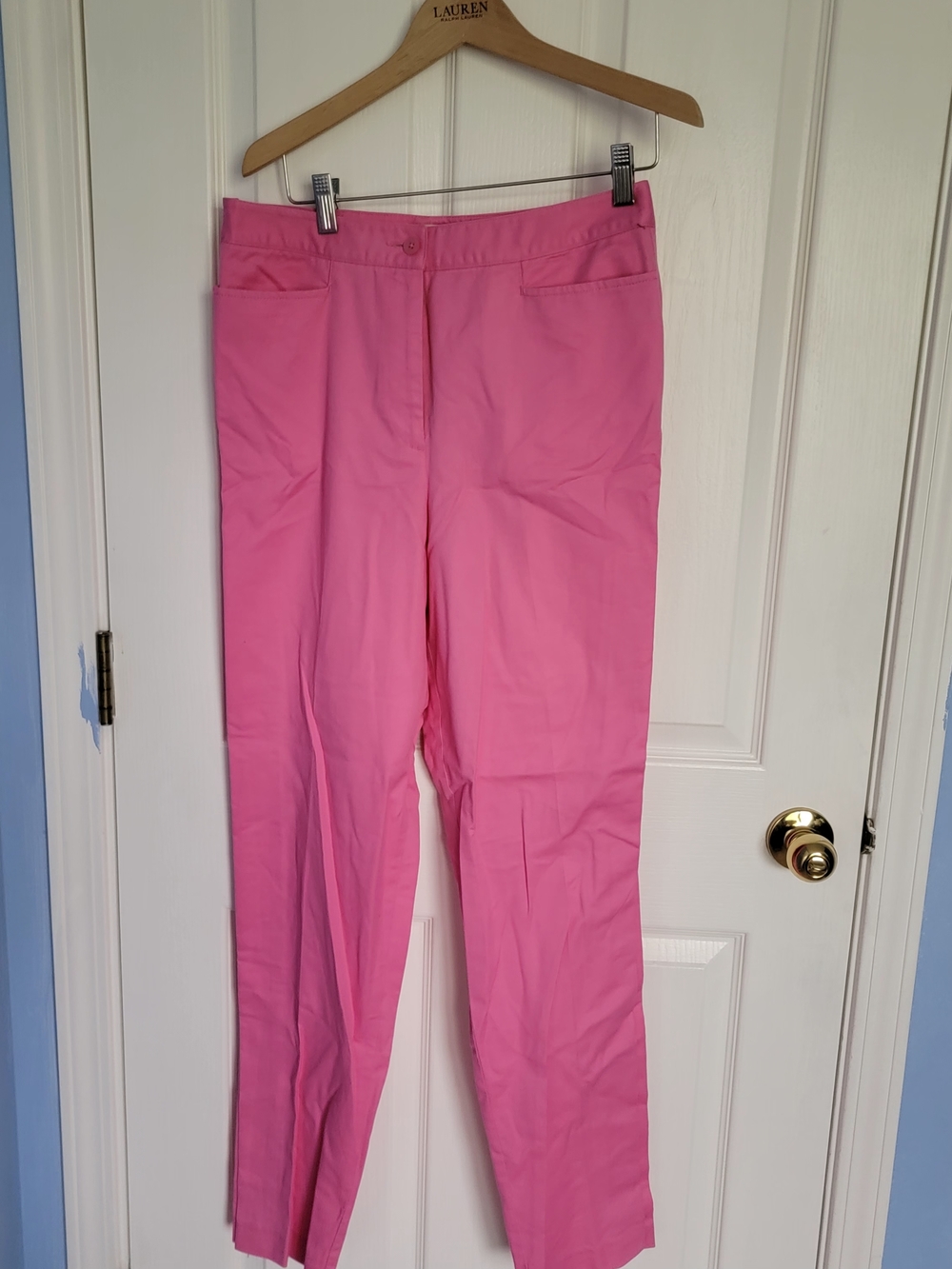 Foxcroft Pink Straight-Leg Trousers